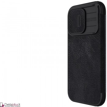 Nillkin Qin Pro odinis atverčiamas dėklas - juodas (Apple Iphone 15 Pro) Nillkin Qin Pro odinis atverčiamas dėklas - juodas (Apple Iphone 15 Pro)